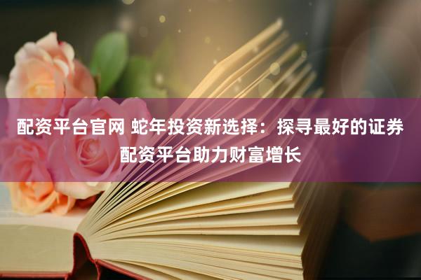 配资平台官网 蛇年投资新选择：探寻最好的证券配资平台助力财富增长
